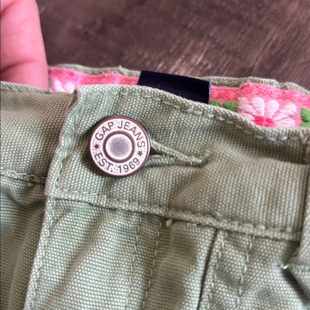 GAP Olive Green Girls Button-Front Skort & Oshkosh pink tops